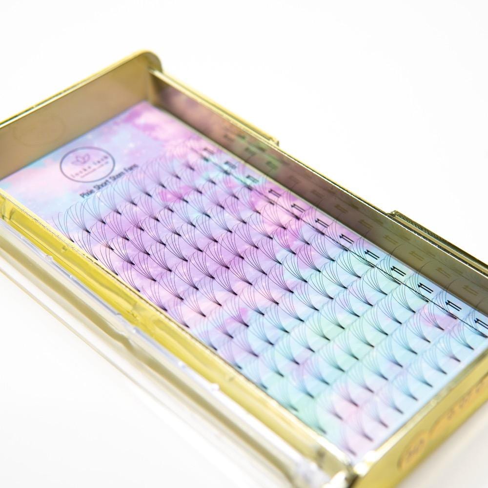 D CURL 0.05 | Premade Eyelash Extension Fans | 'Pixies' Short Stem