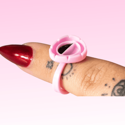 Easy Fanning Glue Cup Rings - Pink 100pk