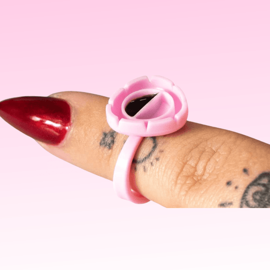 Easy Fanning Glue Cup Rings - Pink 100pk