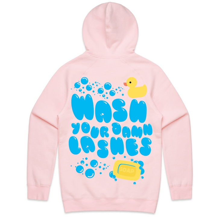 'Wash Your Damn Lashes' | Long Sleeve Cotton Hoodie