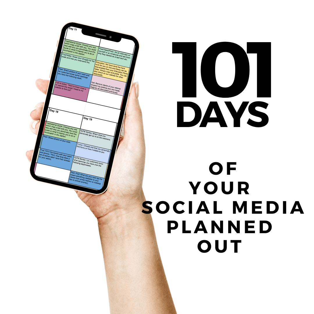 Social Media Planner 101 Days | Planner + Content