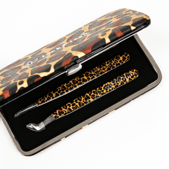 Limited Edition Lizzo Leopard Print Tweezers Options (Standard Straight/ Standard Curved/Volume) CLEARANCE