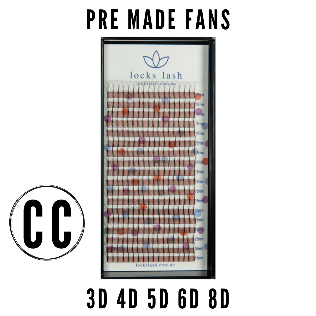 Pink strip premade heatbonded fan volume tray cc curl 0.07