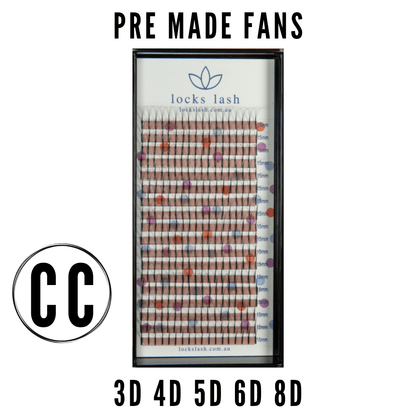 Pink strip premade heatbonded fan volume tray cc curl 0.07