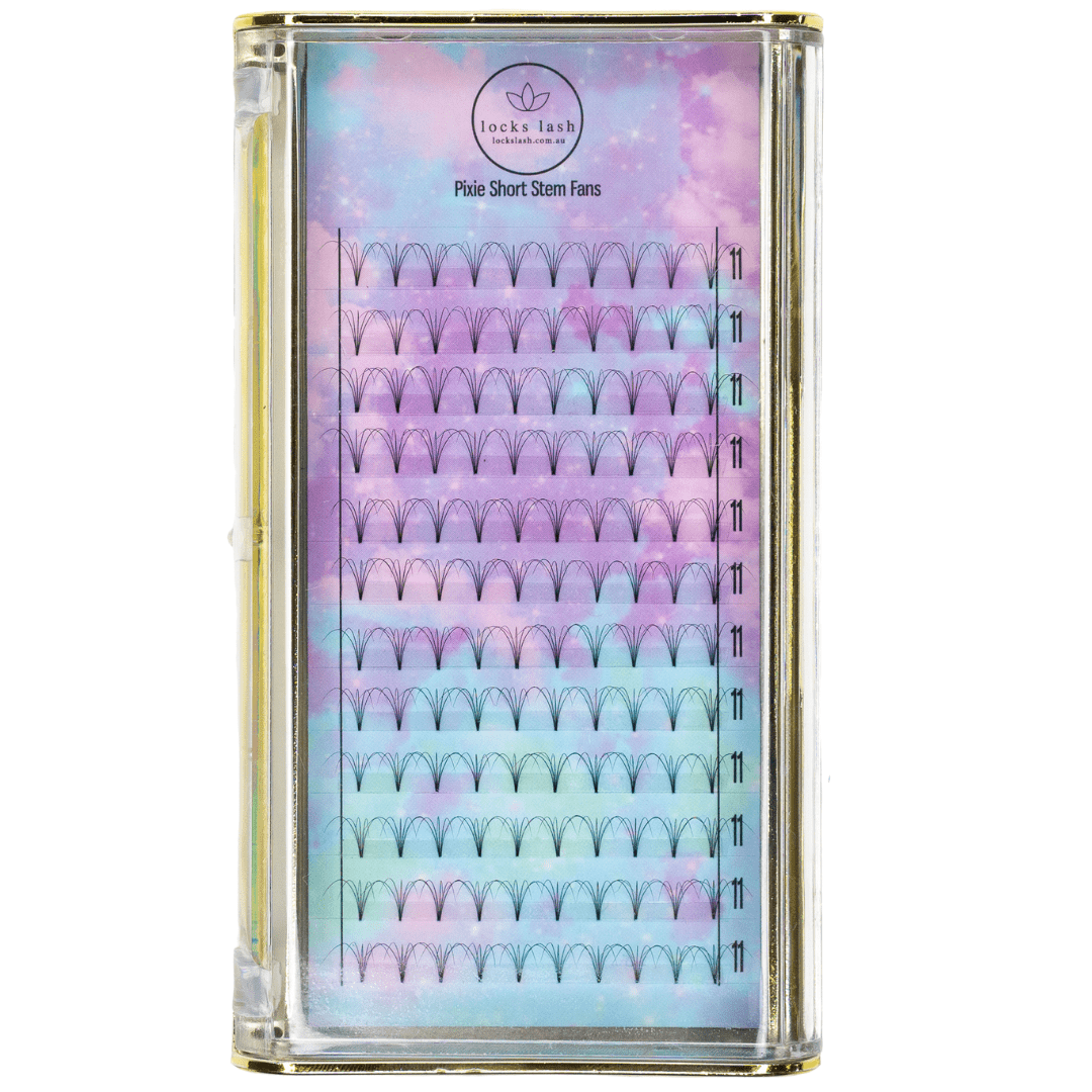 C CURL 0.07 | Premade Eyelash Extension Fans | 'Pixies' Short Stem