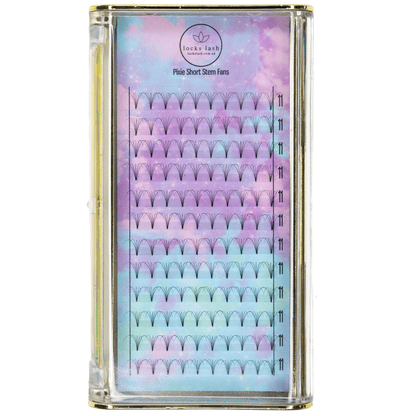 C CURL 0.07 | Premade Eyelash Extension Fans | 'Pixies' Short Stem