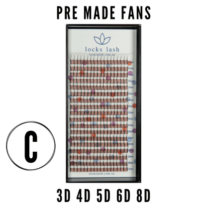 Pink strip premade heatbonded fan volume tray