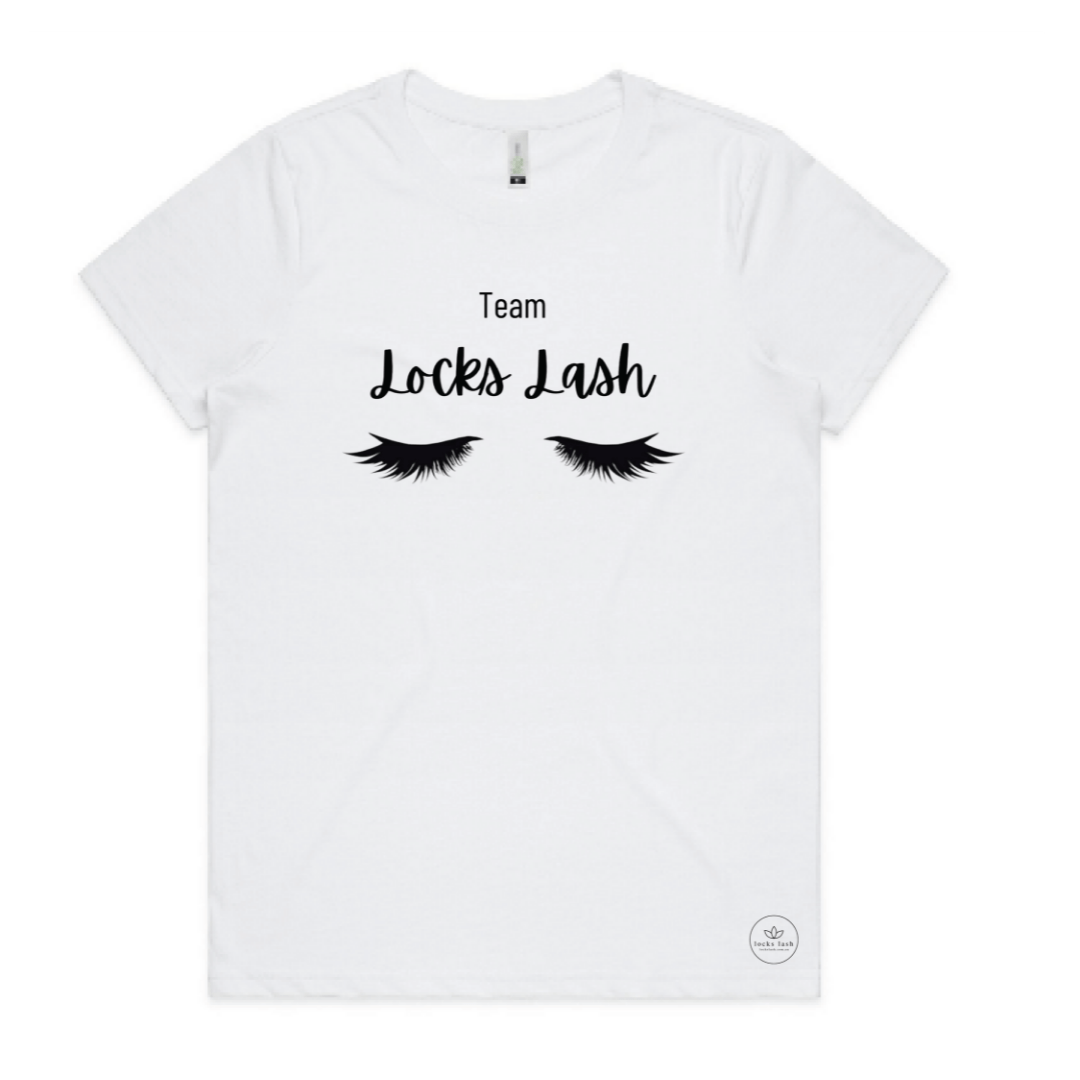 'Team Locks Lash' | Short Sleeve Organic Cotton T Shirt