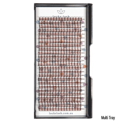 Pink strip premade heatbonded fan volume tray d curl 0.05