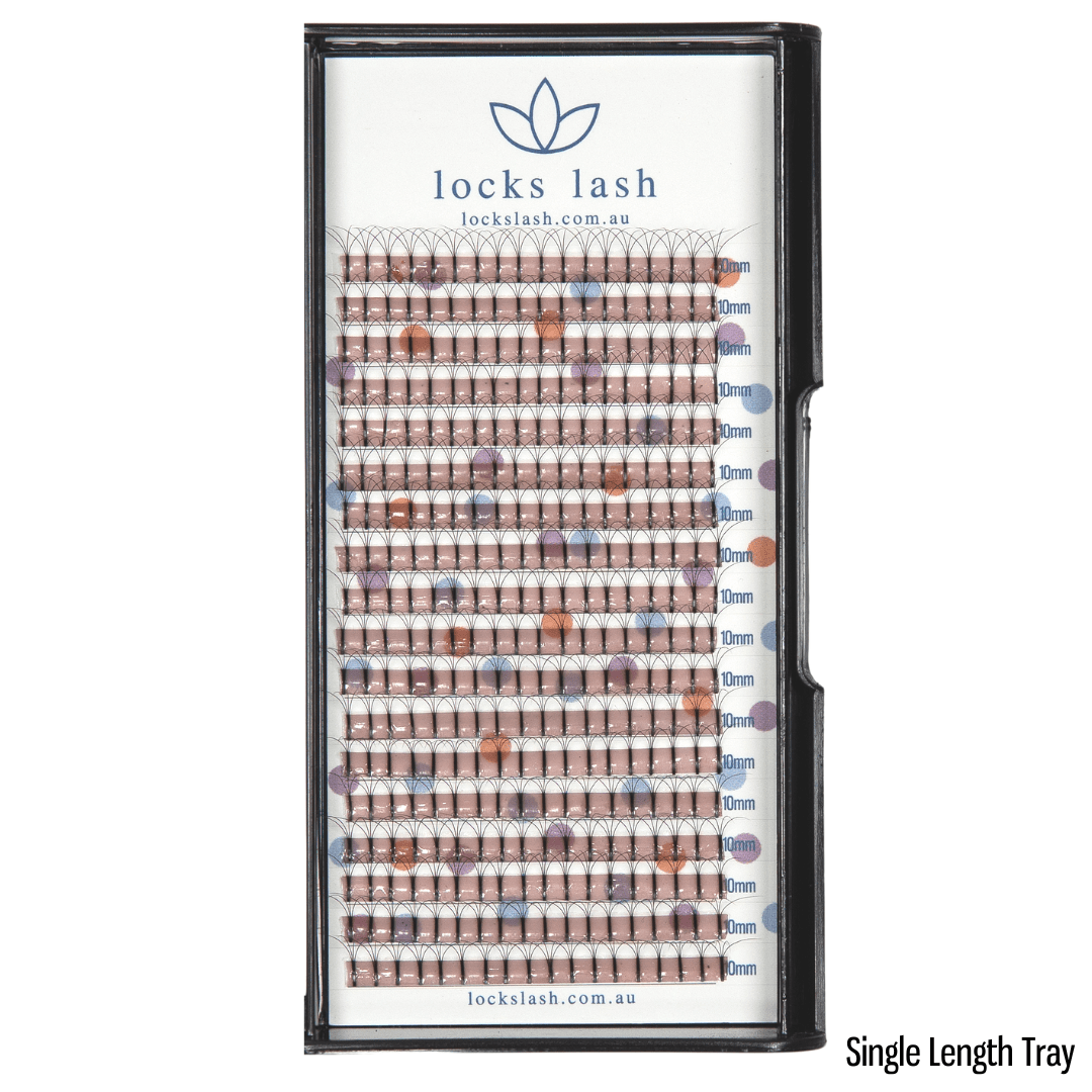 Pink strip premade heatbonded fan volume tray