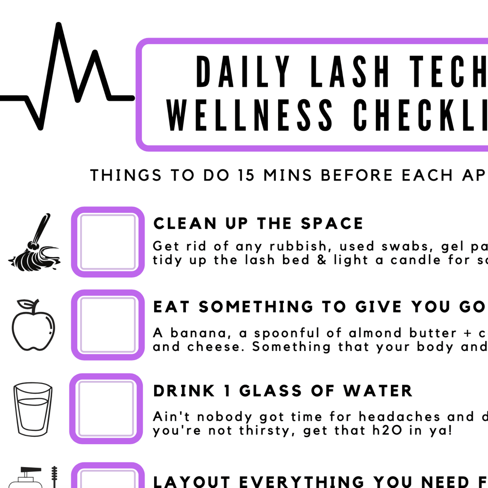 FREE Downloadable Wellness Technician Checklist