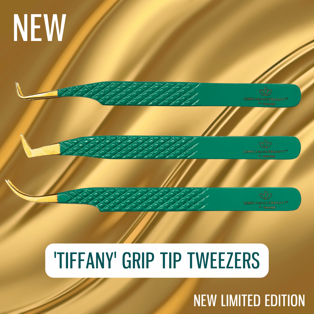 Grip Tip Tweezers | 'Tiffany' Teal & Gold Tweezers Options | LIMITED EDITION