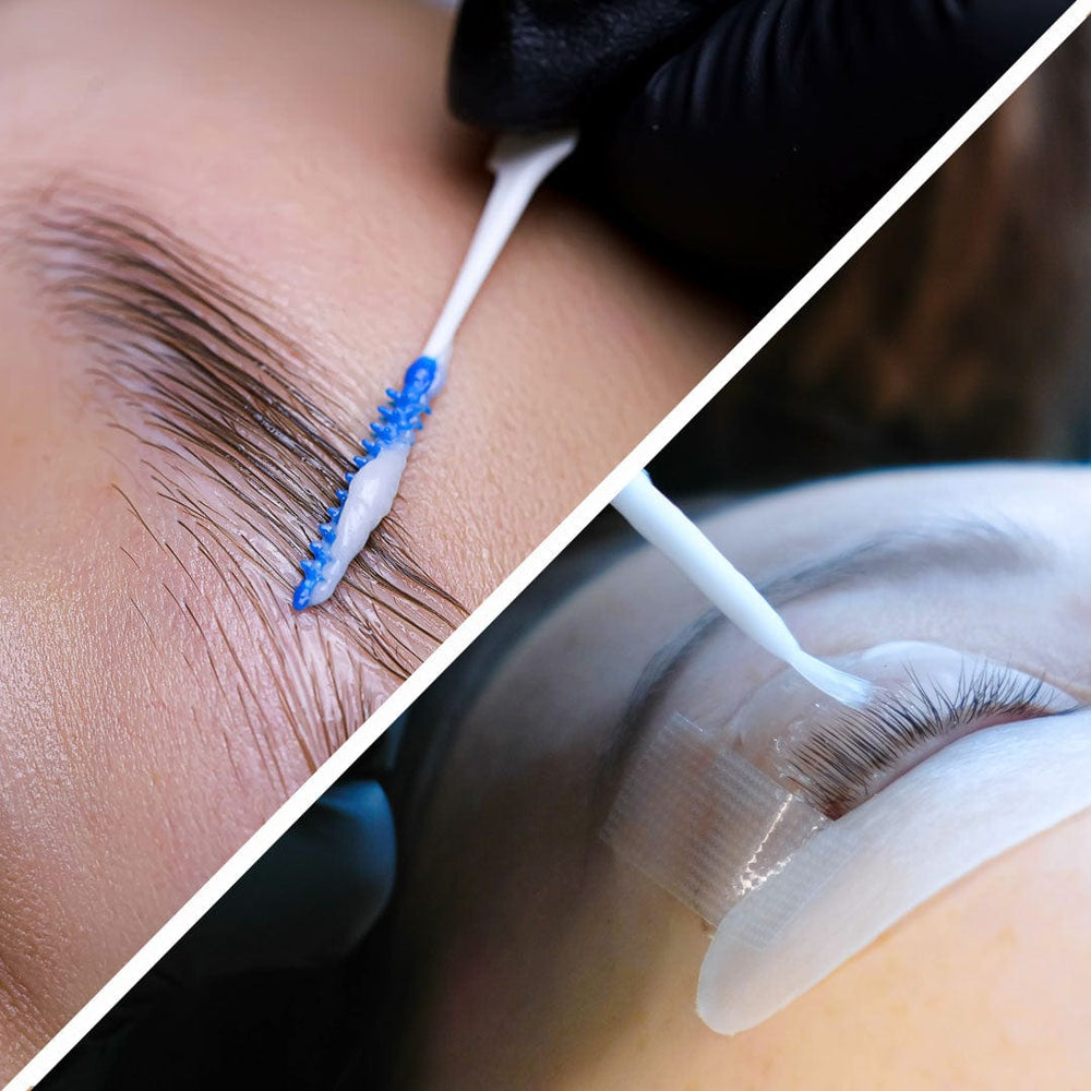 lash lift and brow lamination course with locks lash